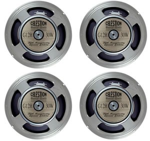 4 x Celestion G12H-30 Guitar Speakers 16ohm - BUNDLE PACK - Click Image to Close